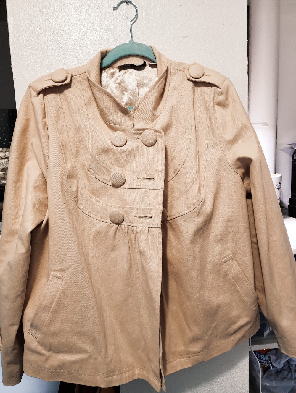 WOMEN'W Y2K PEA COAT - MELLOW YELLOW